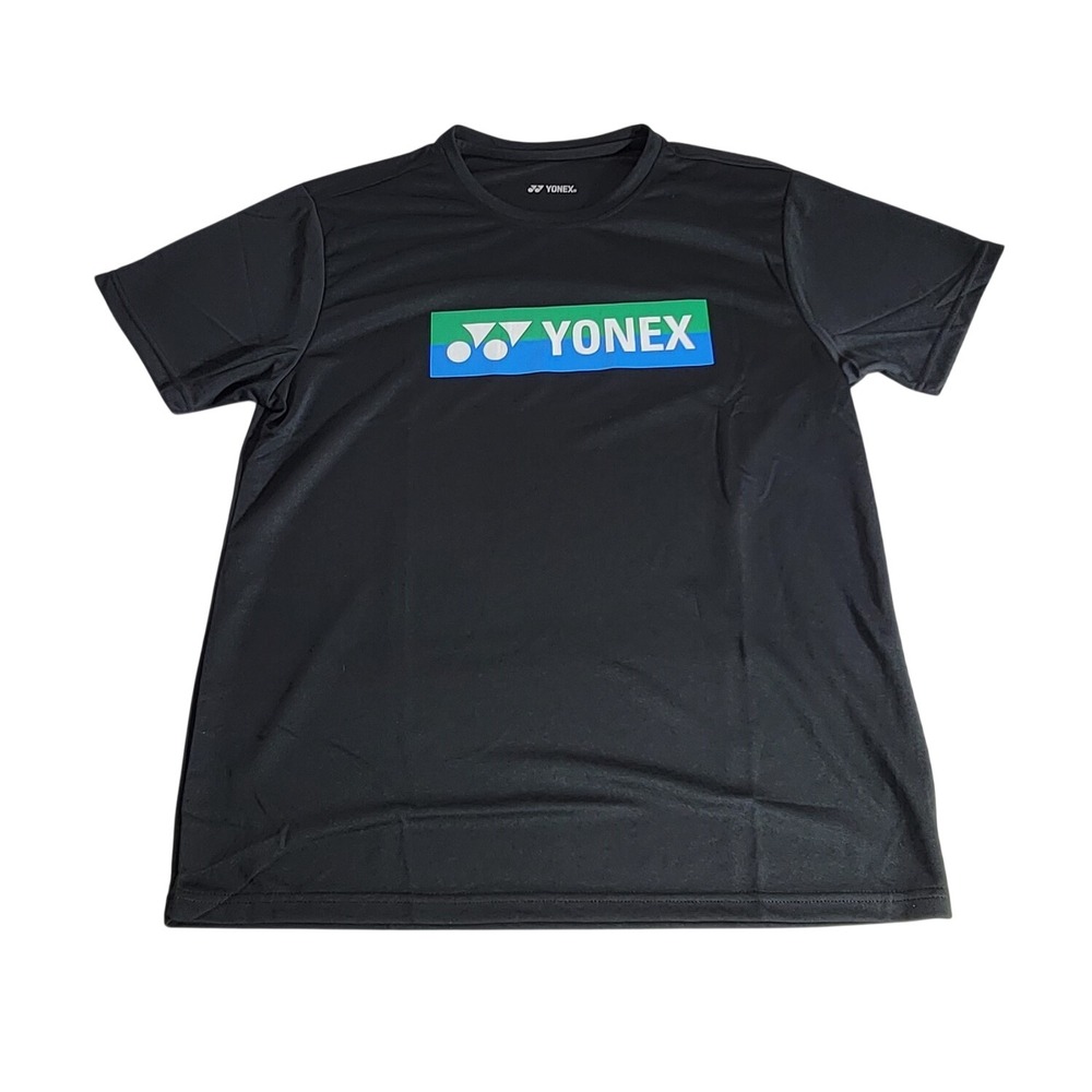 Yonex 22022A Mens Black Graphic Logo Performance T-Shirt Size 2XL but fits XL